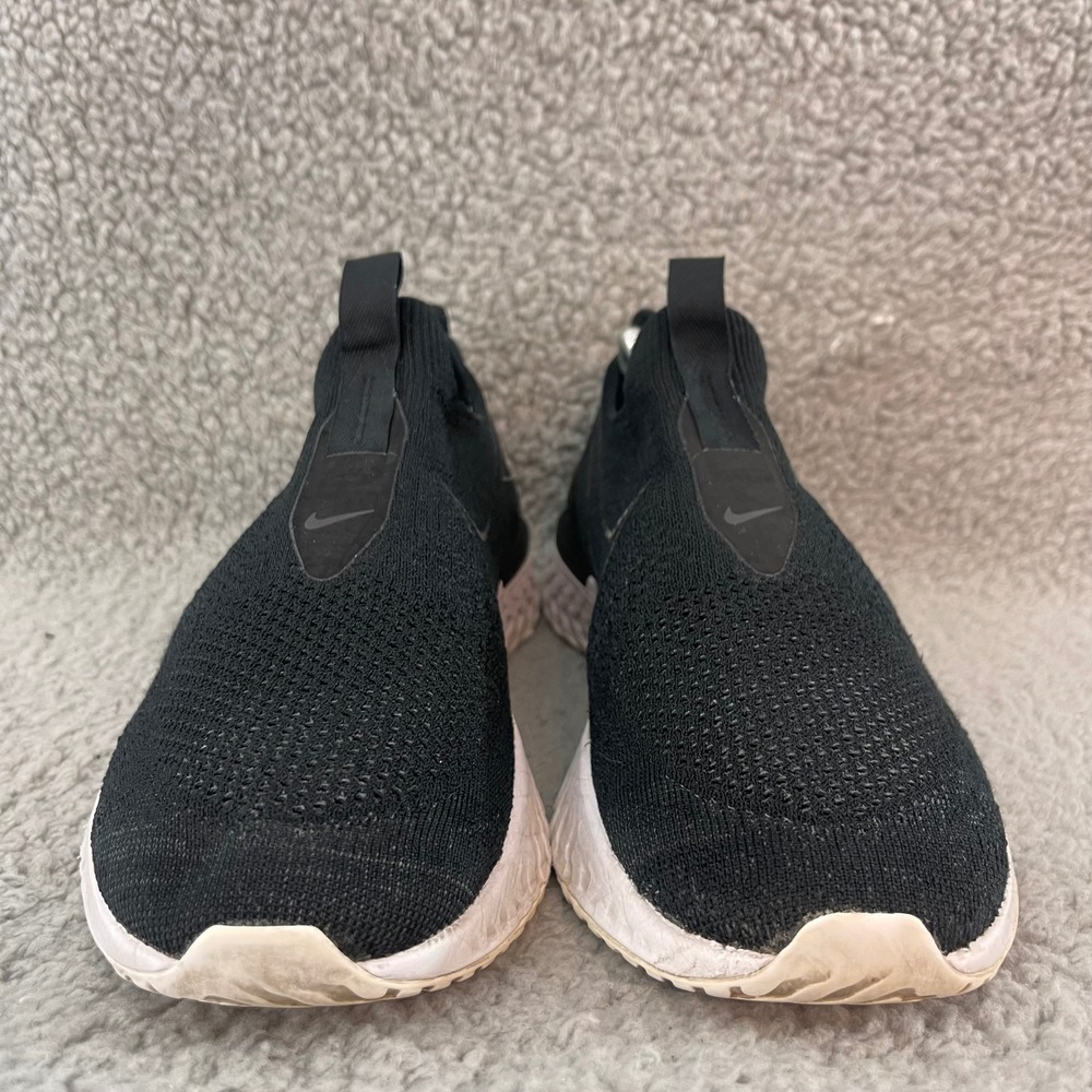 Nike Epic Phantom React Flyknit Mens 8 Black White Slip On Athletic Shoes BV0417 - Picture 2 of 9